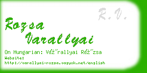 rozsa varallyai business card